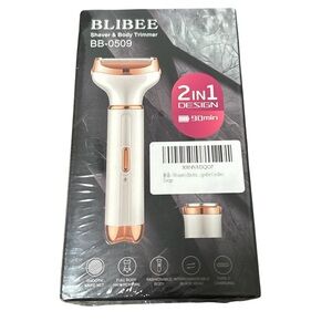 NWT, BIBEE Shaver & Body Trimmer in White‎ and Gold